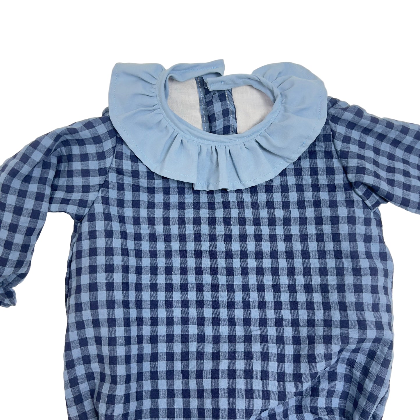 Pelele Vichy Azul Bicolor