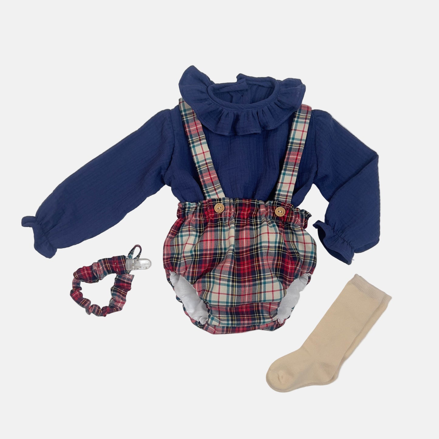 Cubrepañal Tirantes Tartán