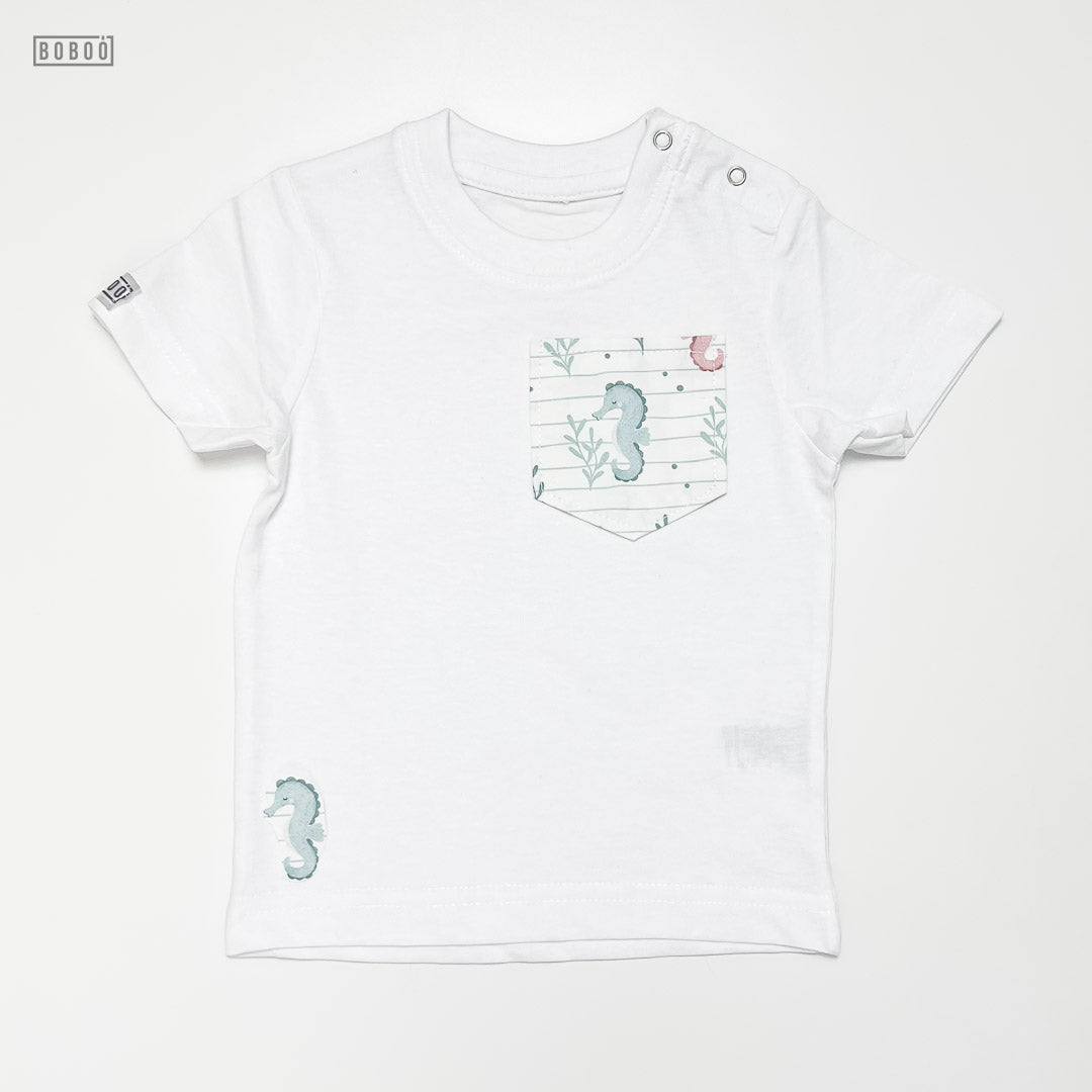 Camiseta bolsillo caballito Verde