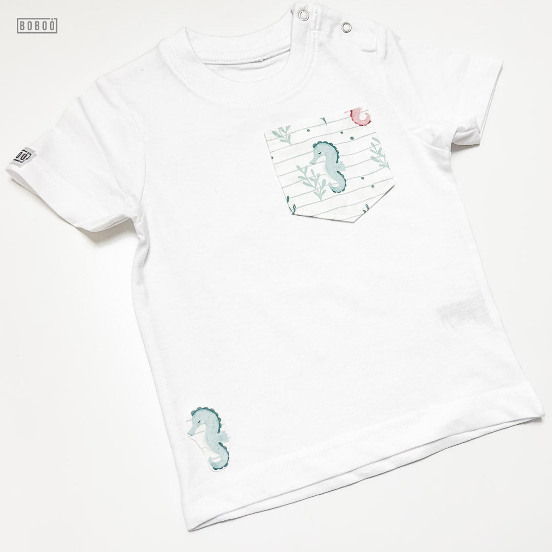Camiseta bolsillo caballito Verde