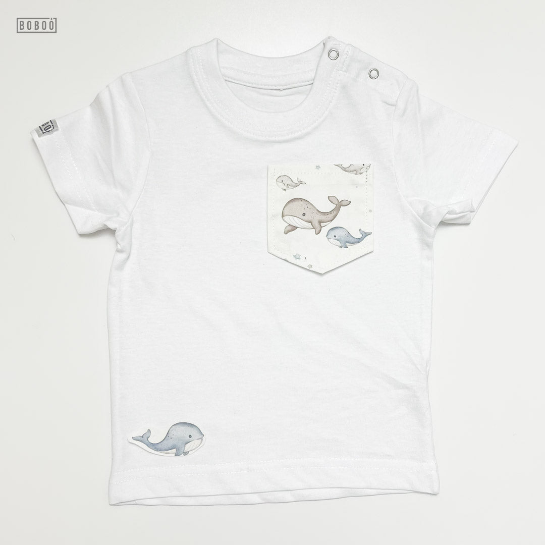 Camiseta Bolsillo Ballenas