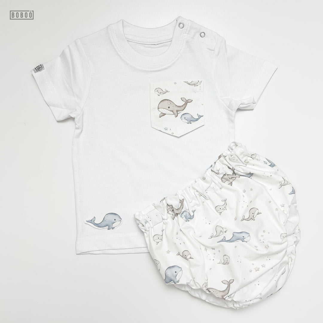 Camiseta Bolsillo Ballenas