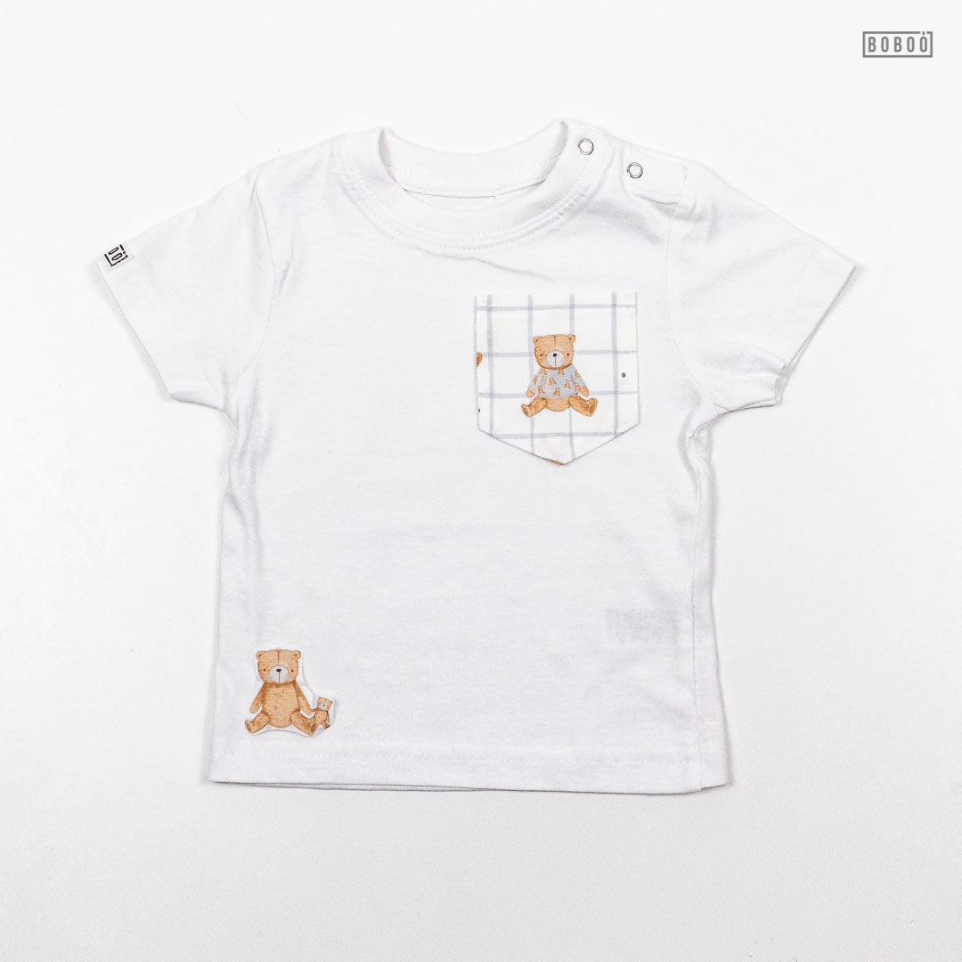 Camiseta Bolsillo Oso Peluche
