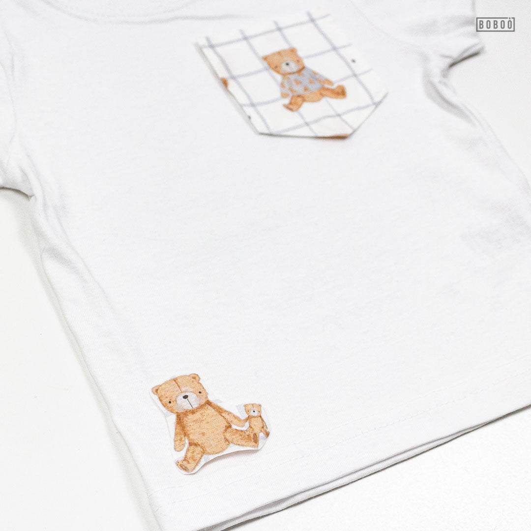 Camiseta Bolsillo Oso Peluche