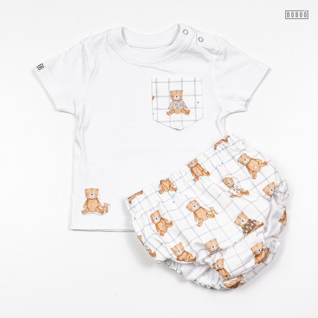 Camiseta Bolsillo Oso Peluche