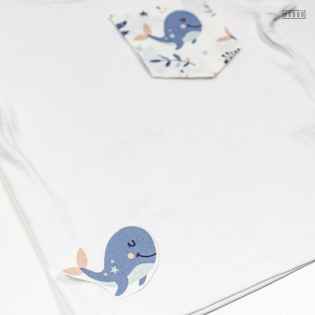 Camiseta Bolsillo Ballenas