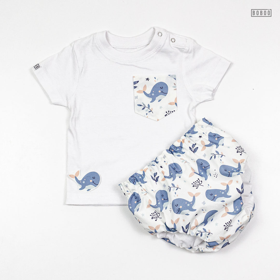 Camiseta Bolsillo Ballenas