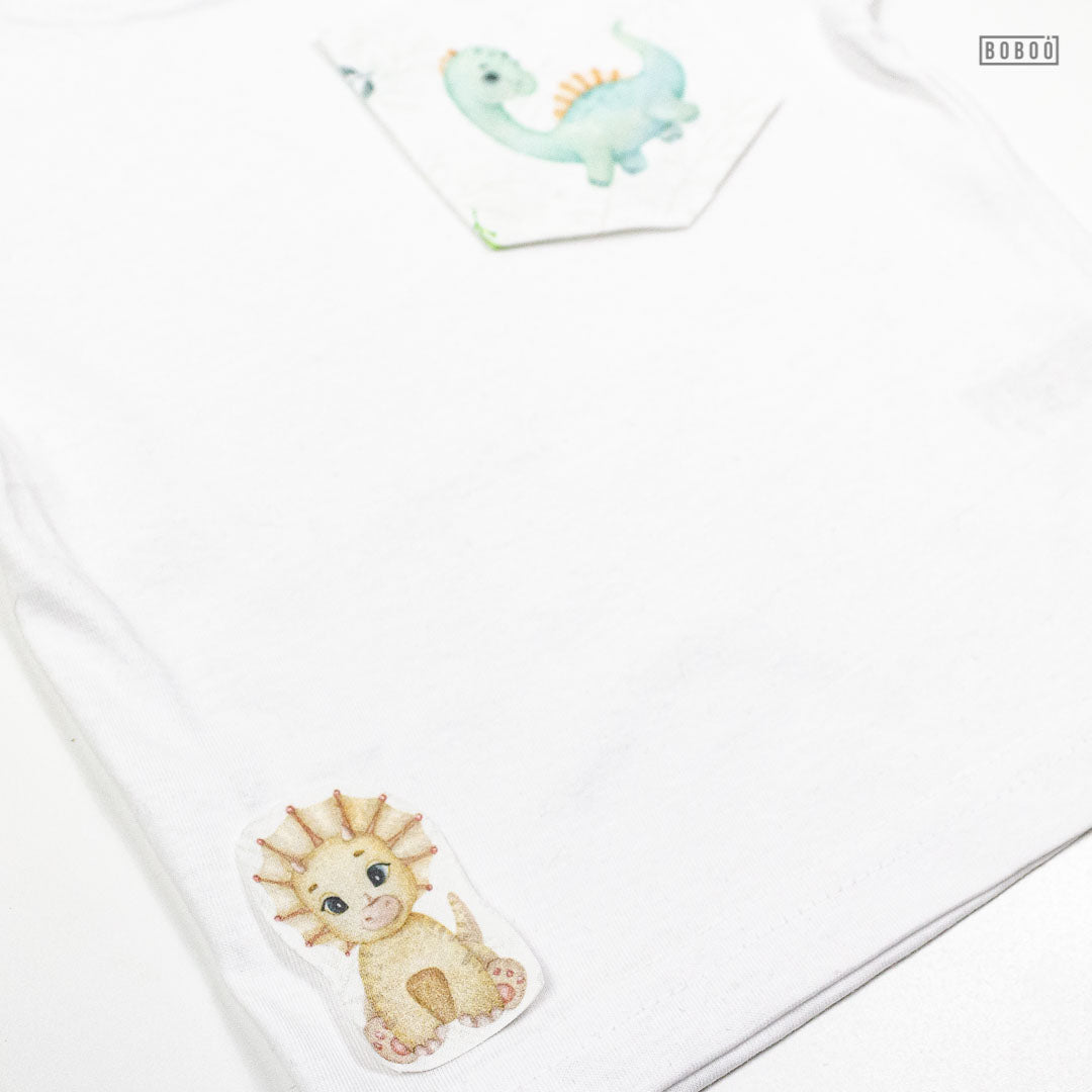 Camiseta Bolsillo Dino Baby