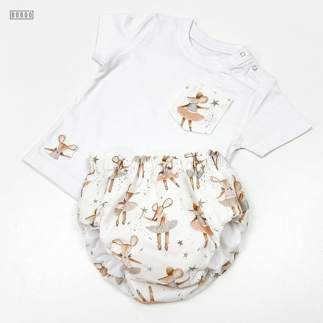 Camiseta Bolsillo Ratoncita Ballet