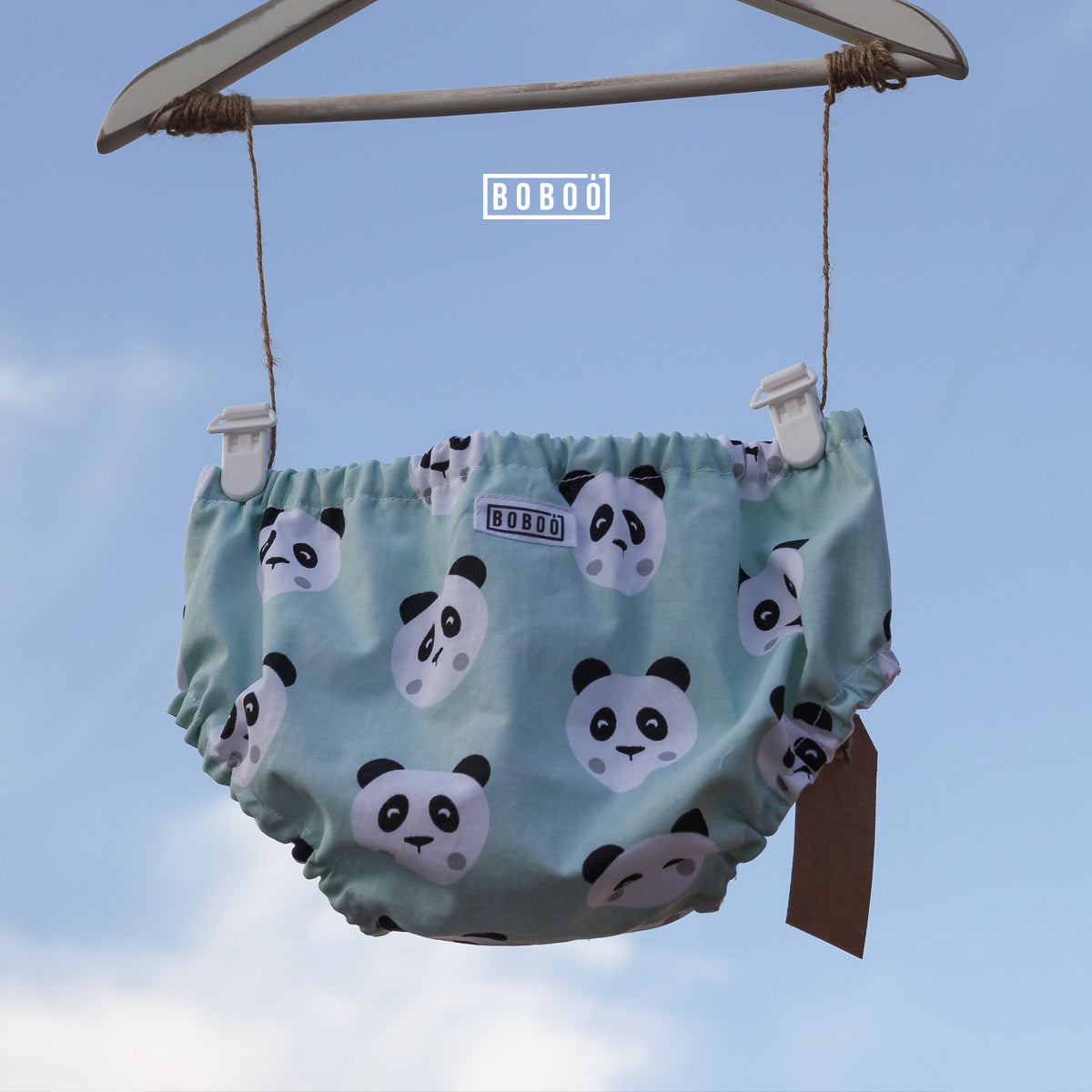 Cubrepañal Oso Panda Mint