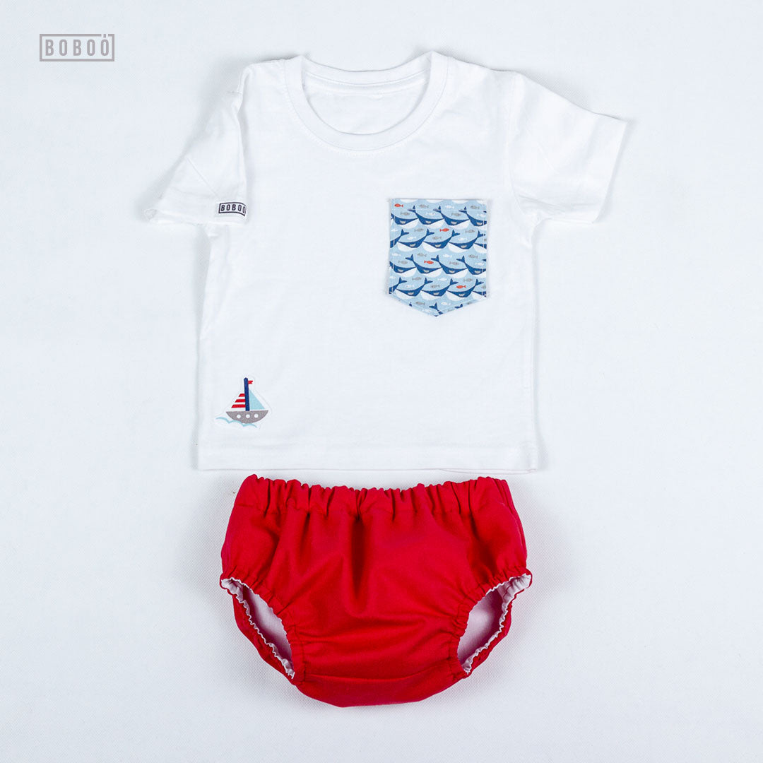 Camiseta Bolsillo Ballenas