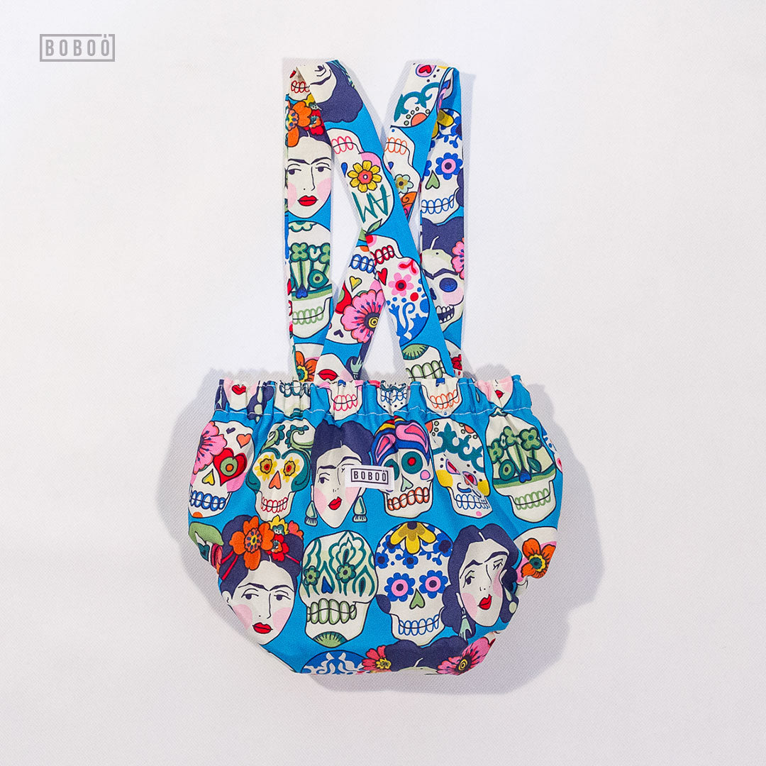 Cubrepañal con Tirantes Calaveras Frida