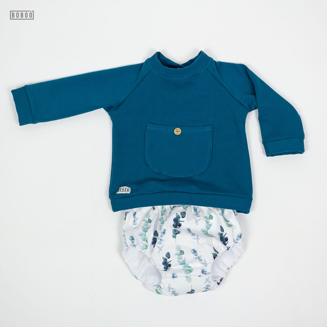 Sudadera Azul Bolsillo Grande