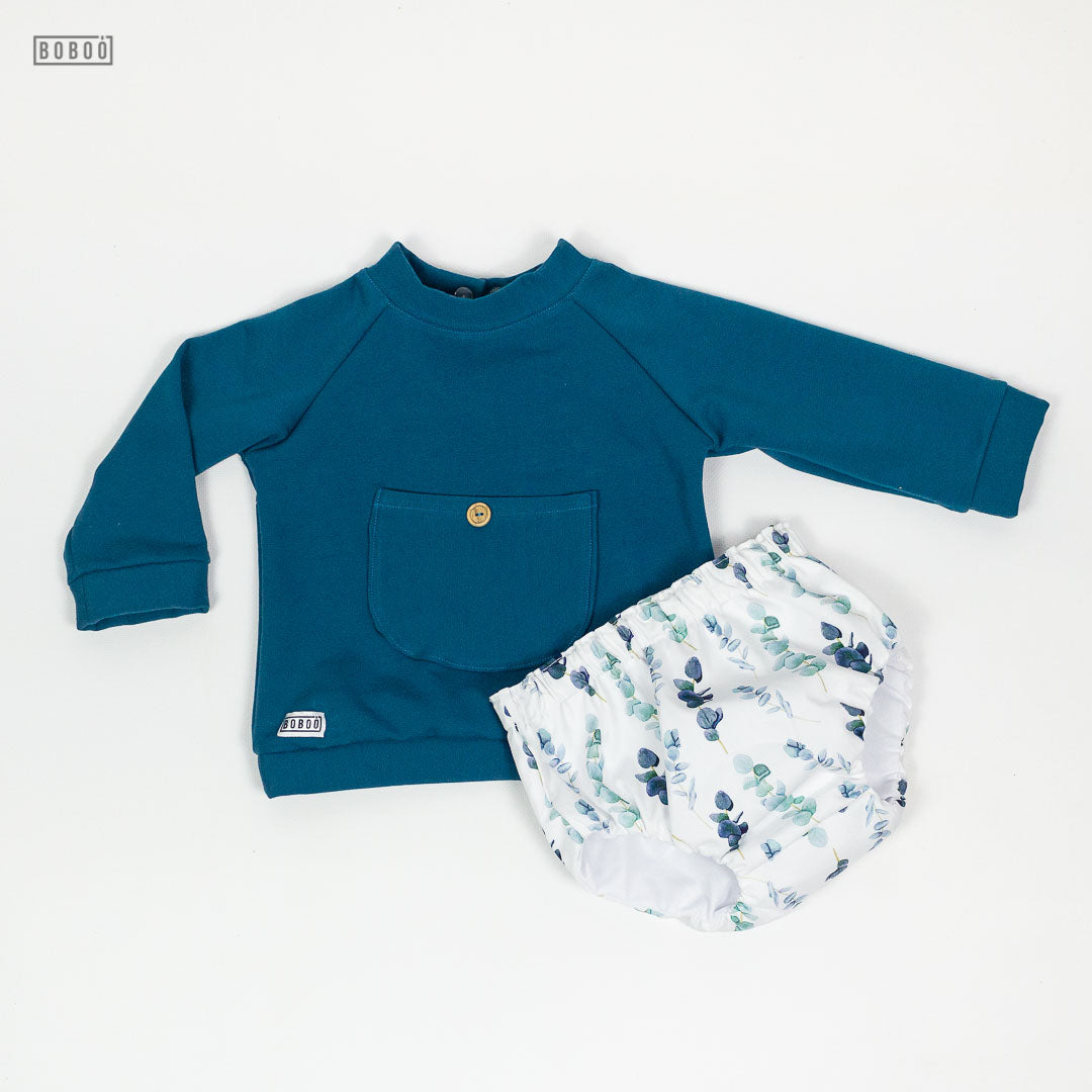 Sudadera Azul Bolsillo Grande
