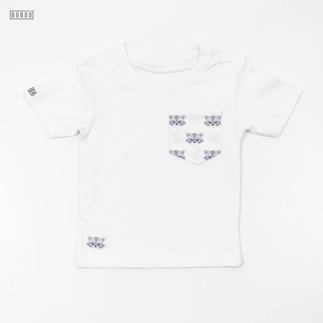 Camiseta Bolsillo Mapaches