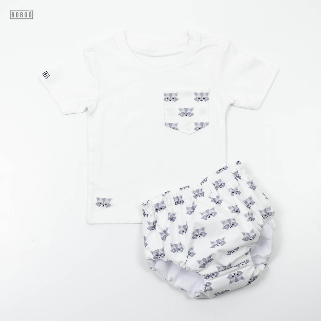 Camiseta Bolsillo Mapaches