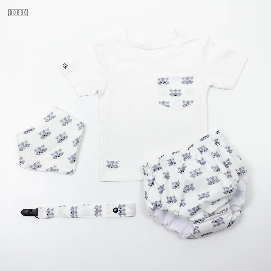 Camiseta Bolsillo Mapaches
