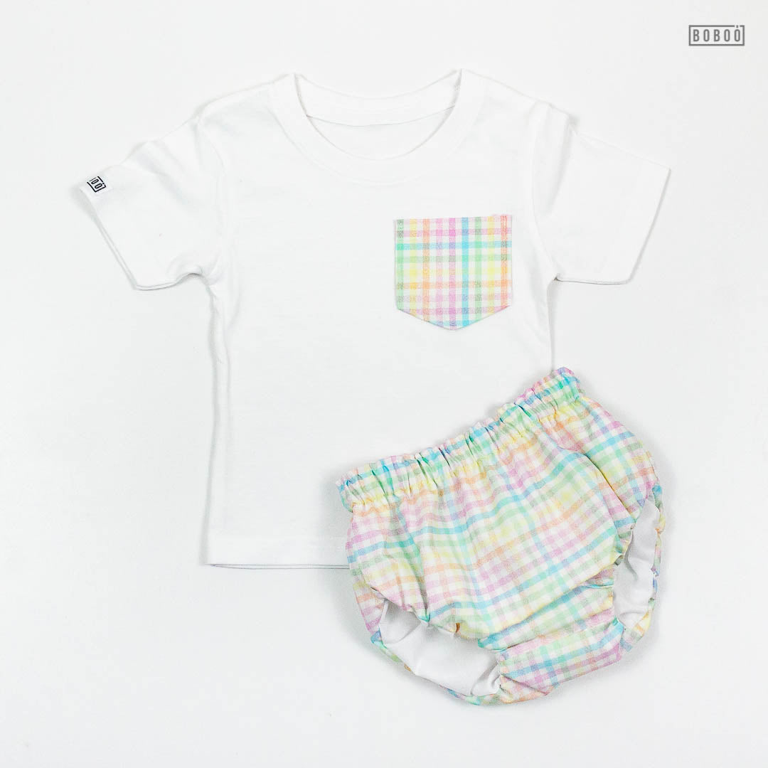 Camiseta Bolsillo Vichy Multicolor