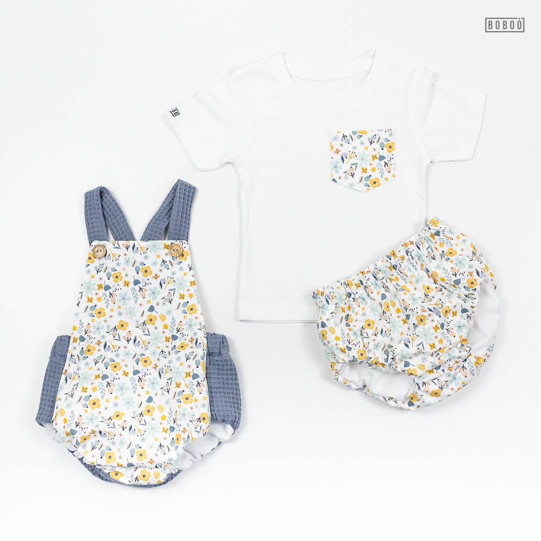 Camiseta Bolsillo Flores