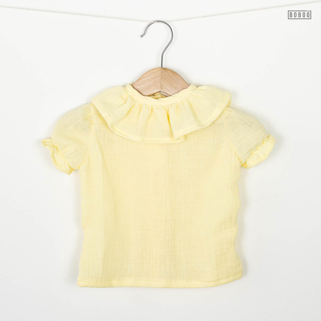 Blusa Gasa Amarillo Pastel