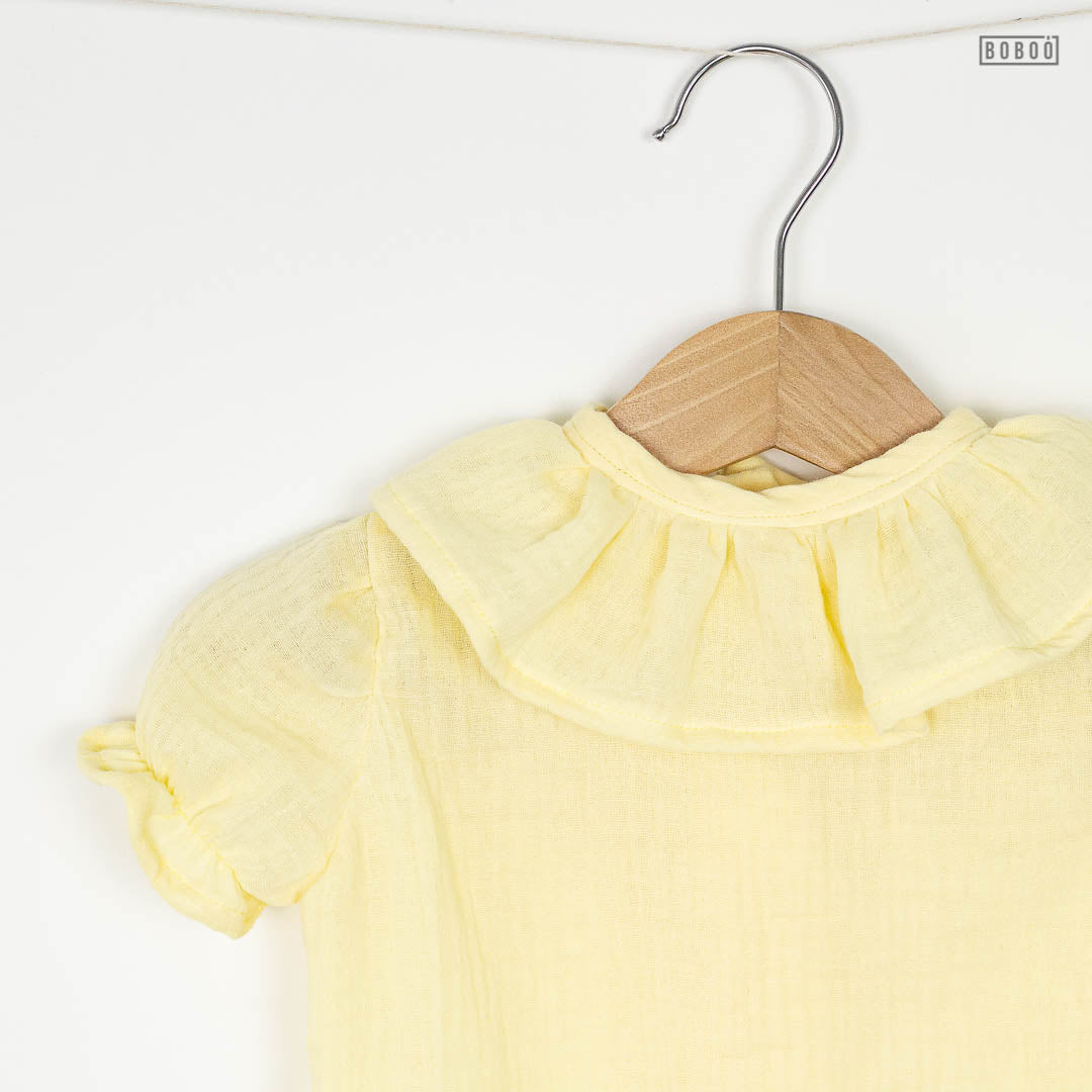 Blusa Gasa Amarillo Pastel