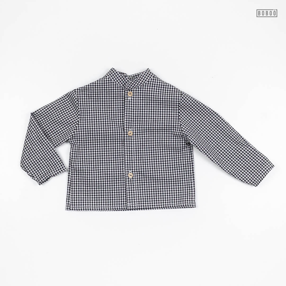 Camisa Vichy Cuello Mao