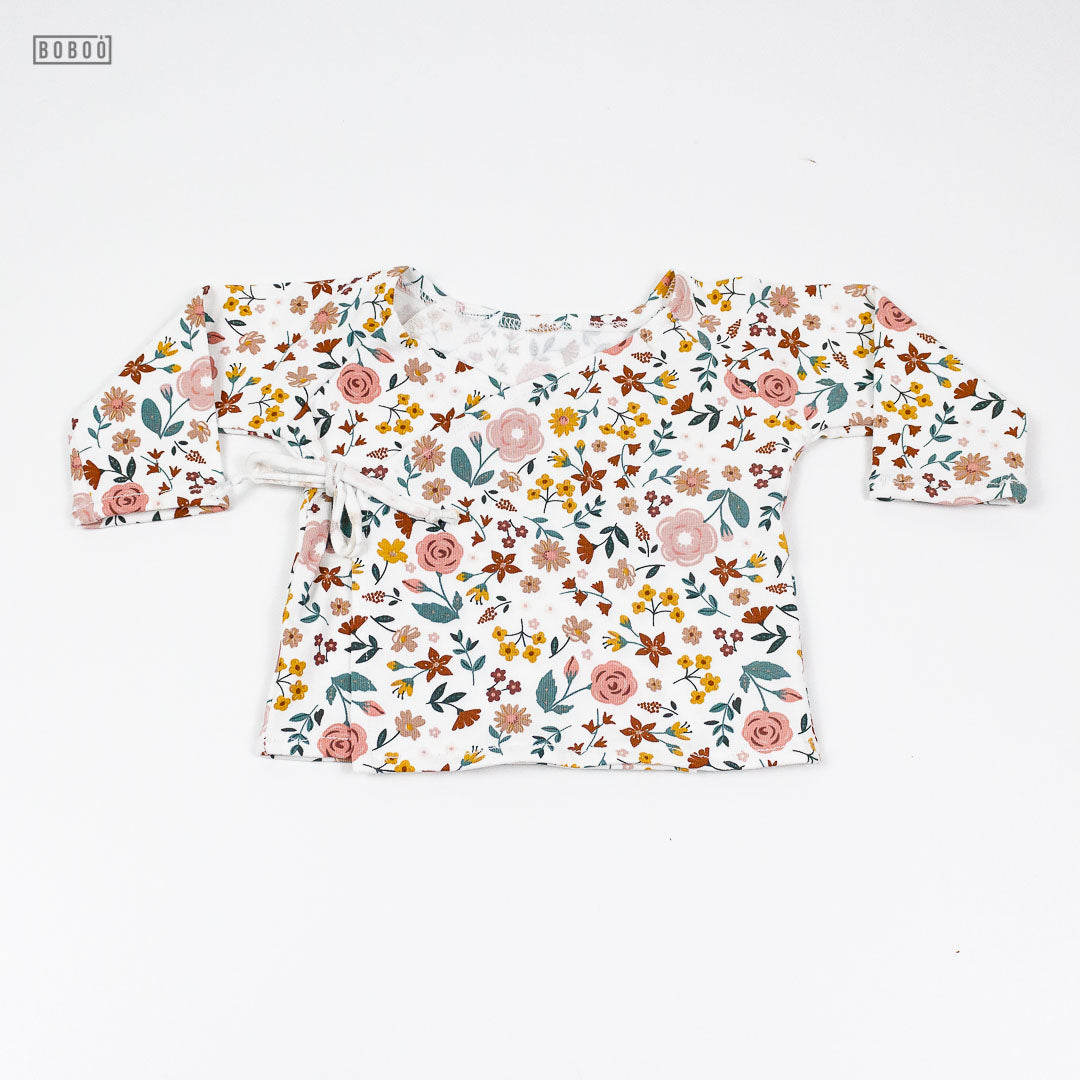 Camiseta Bebé Cruzada Flores