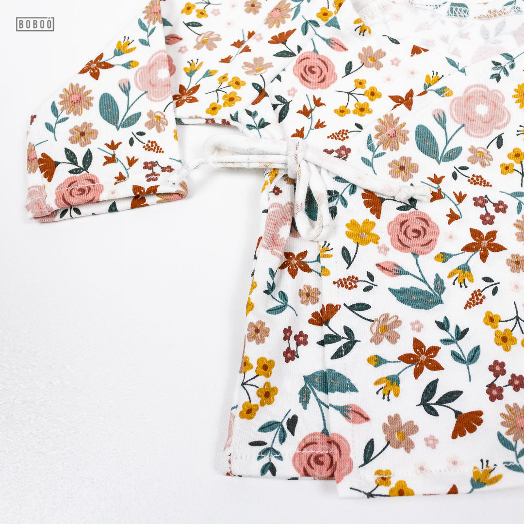 Camiseta Bebé Cruzada Flores