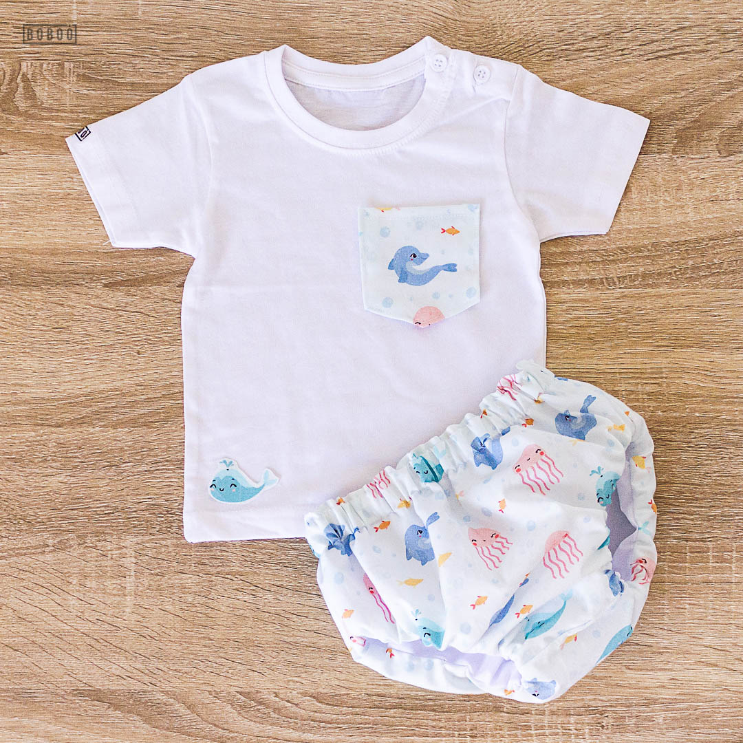 Camiseta Bolsillo Animales Marinos