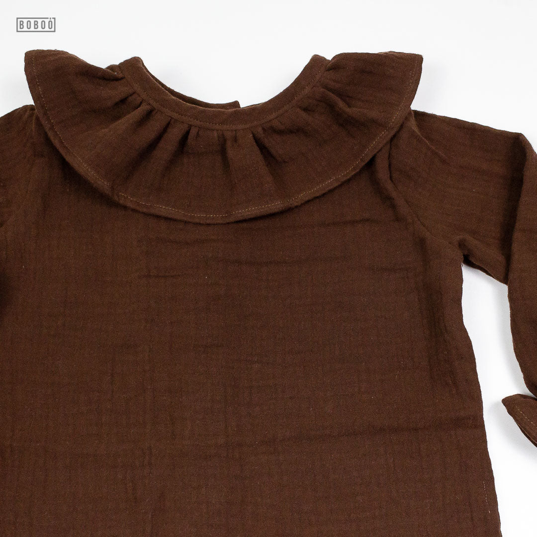Blusa Gasa Marrón Chocolate Blusas