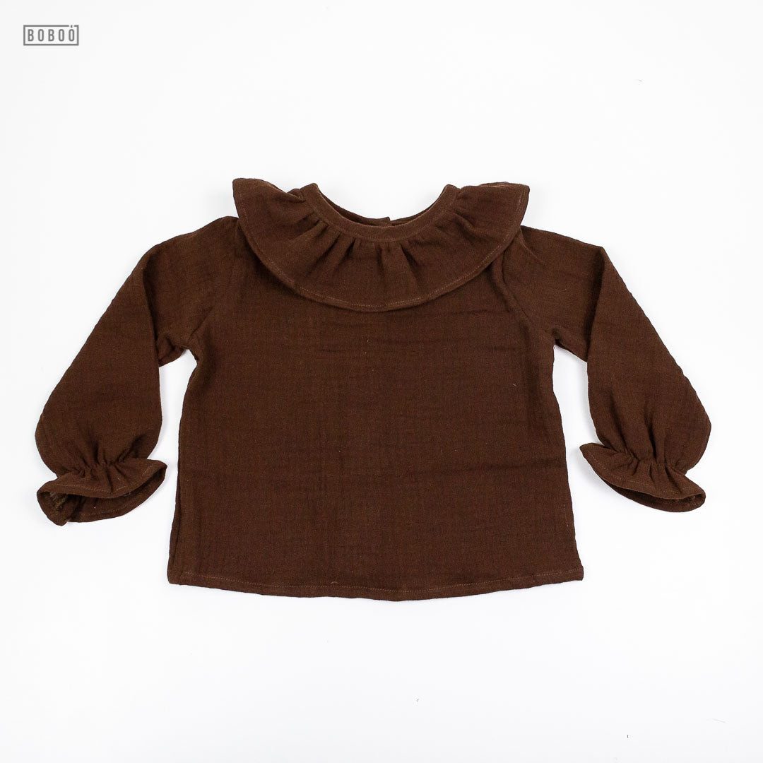 Blusa Gasa Marrón Chocolate Blusas