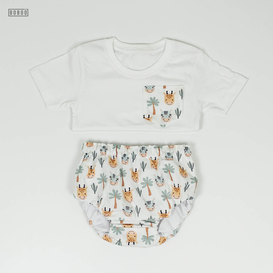 Camiseta bolsillo Jirafa