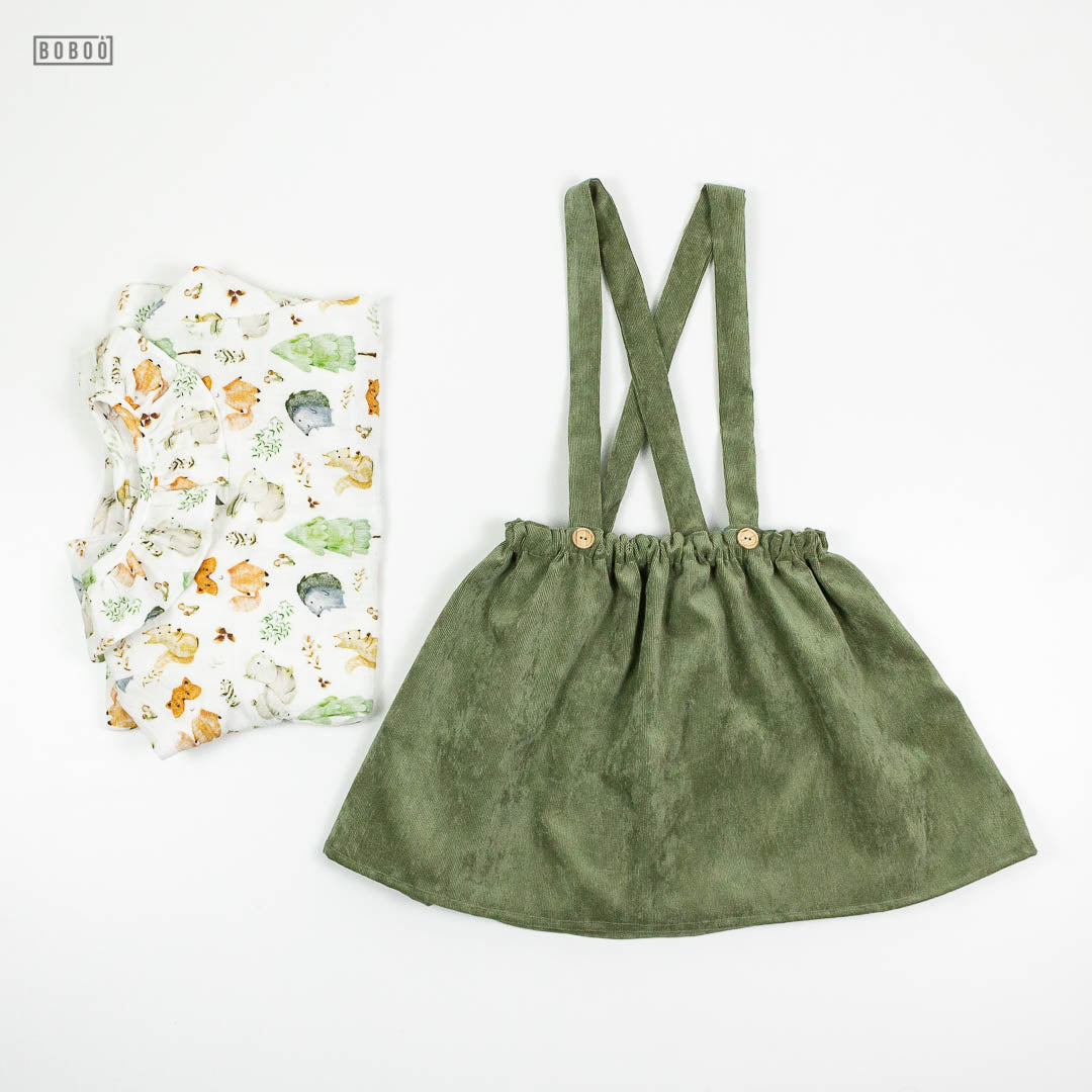 Falda con Tirantes Micropana Verde
