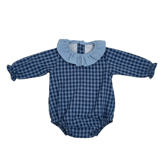 Pelele Vichy Azul Bicolor