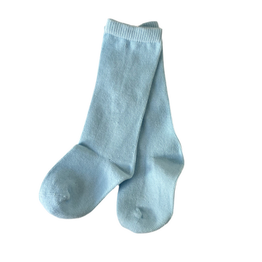 Calcetines altos Celeste