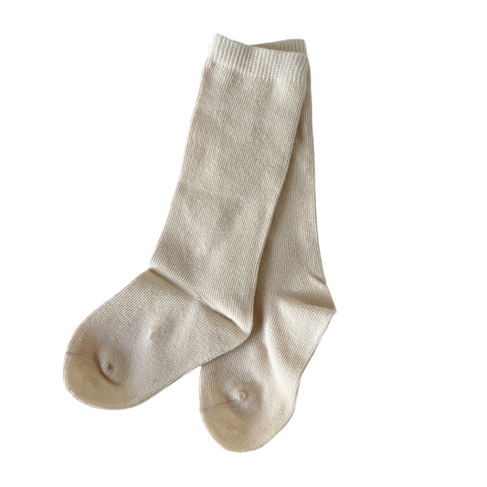 Calcetines altos Beige