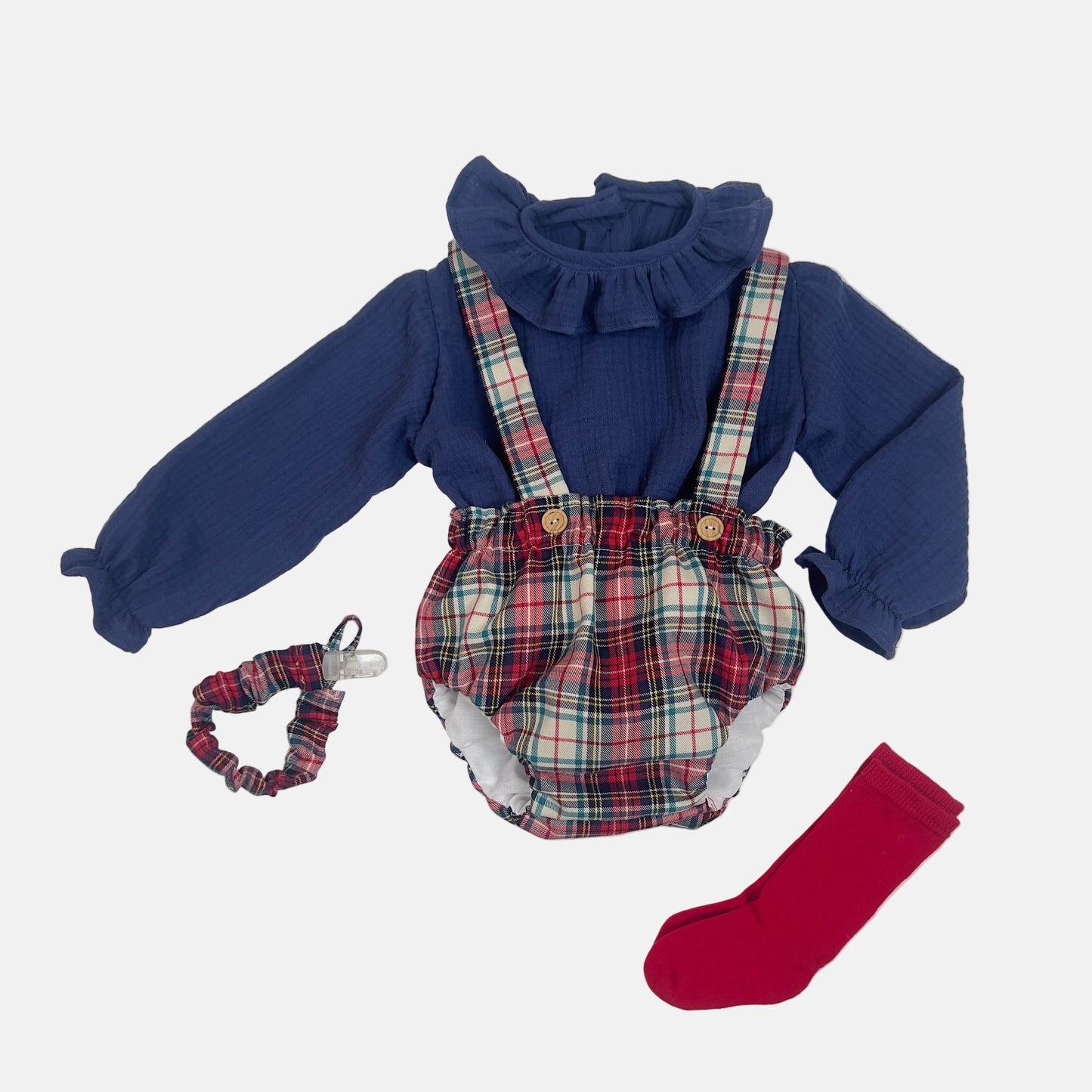 Cubrepañal Tirantes Tartán