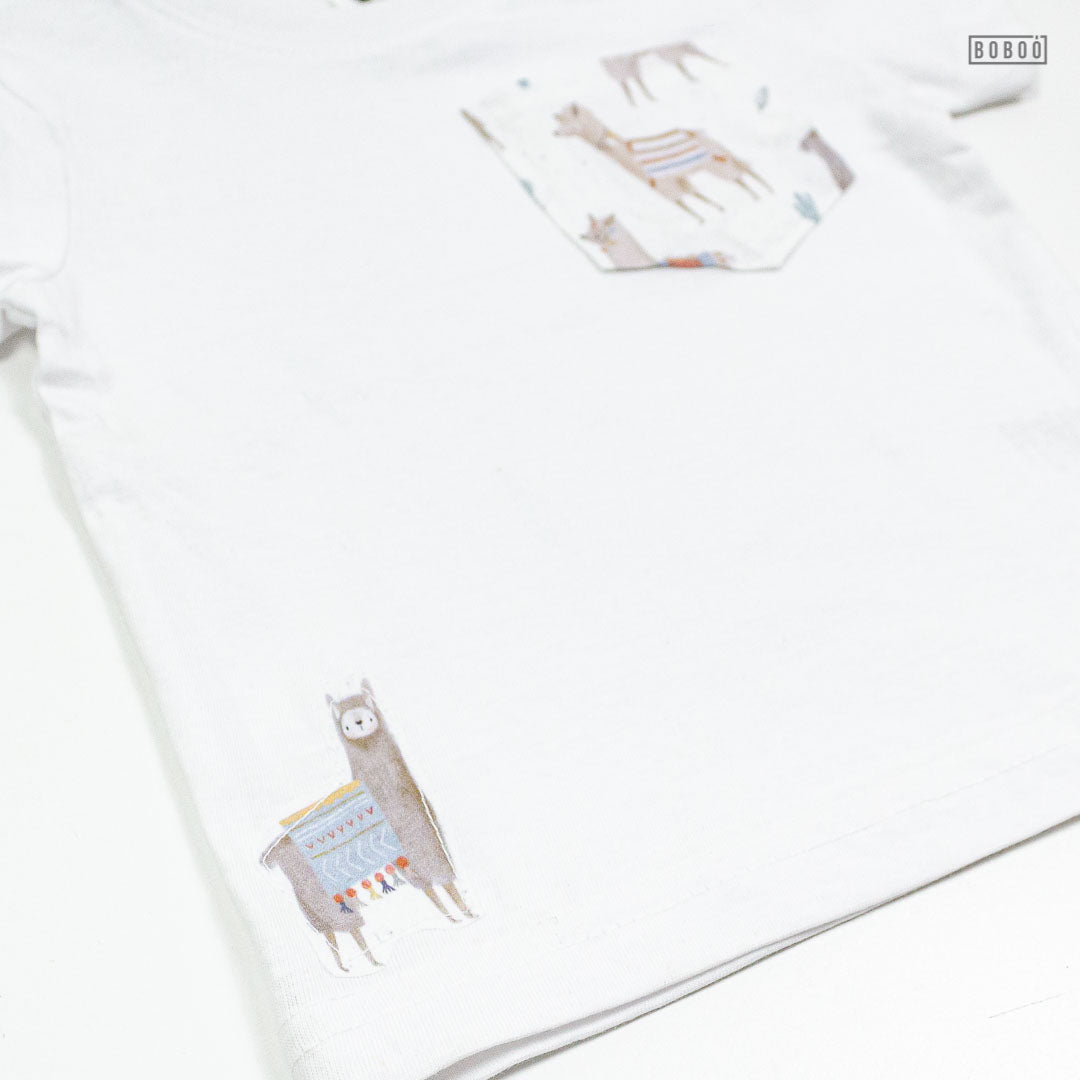 Moda divertida: Camiseta Bolsillo Llamas Camisetas