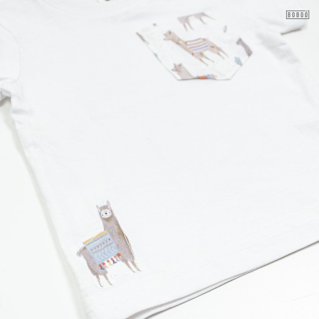 Moda divertida: Camiseta Bolsillo Llamas