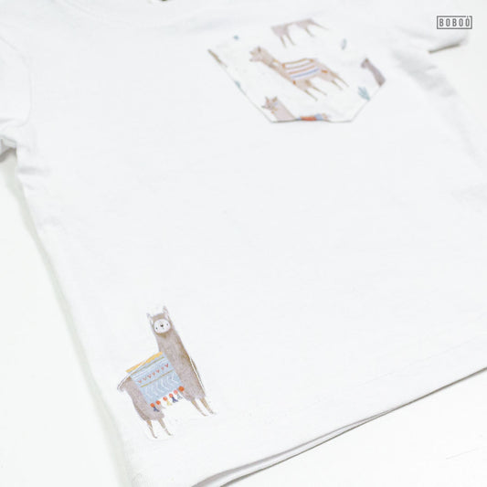 Moda divertida: Camiseta Bolsillo Llamas