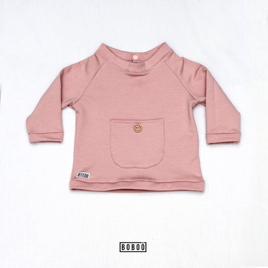 Sudadera Rosa Bolsillo