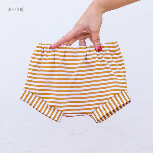 Shorts Rayas Mostaza