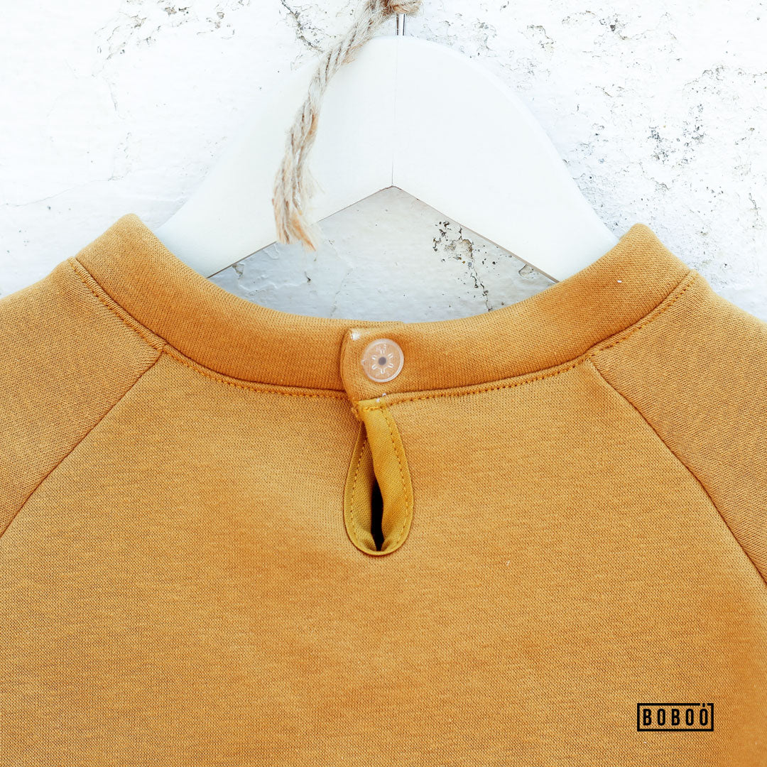 Sudadera Mostaza Bolsillo Grande sudadera