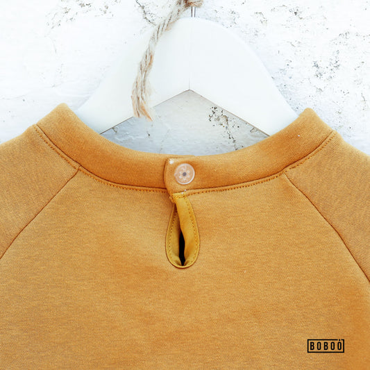Sudadera Bolsillo Grande Mostaza Boboó