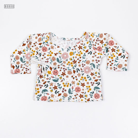Camiseta Bebé Cruzada Flores