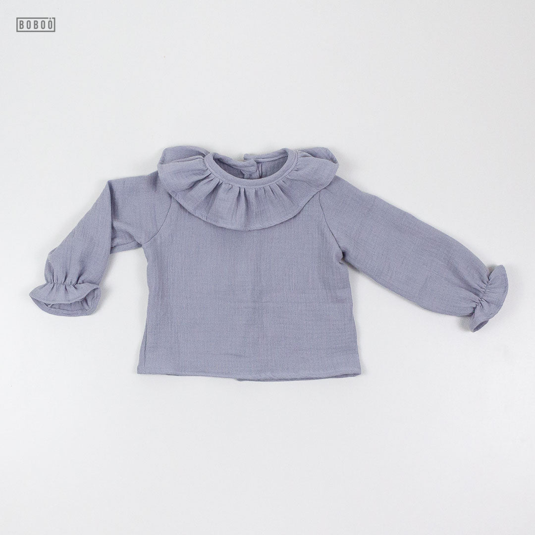 Blusa Gasa Azul Índigo