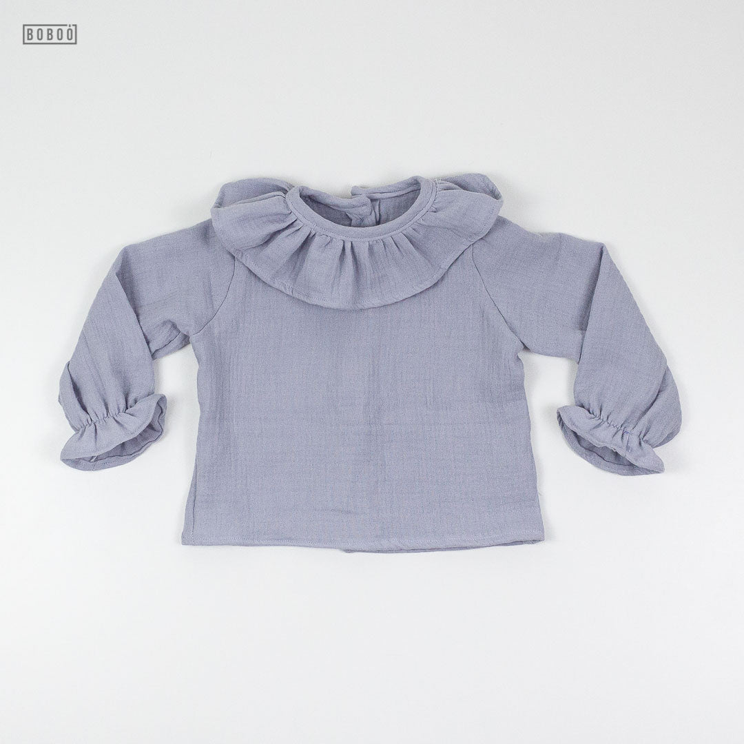 Blusa Gasa Azul Índigo