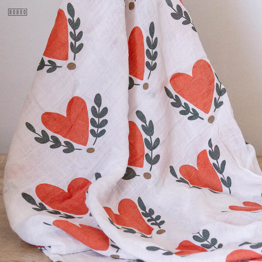 Muselina Bambú Corazones