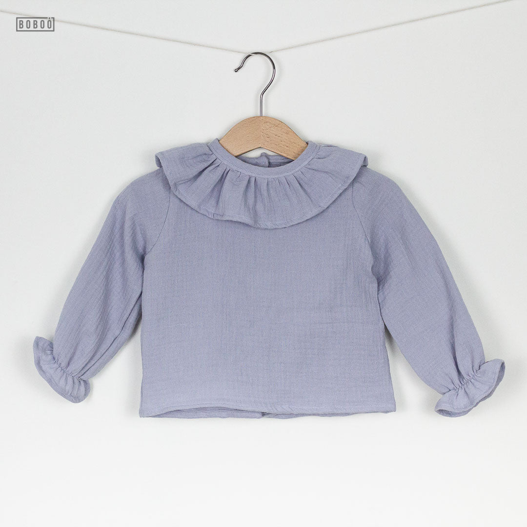 Blusa Gasa Azul Índigo