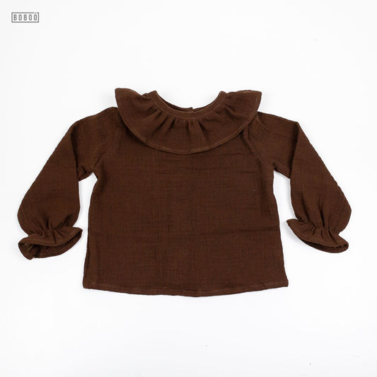 Blusa Gasa Marrón Chocolate Blusas